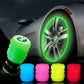 Conjunto de 4 tampas luminosas para válvulas com logótipo de automóvel (ajuste universal)