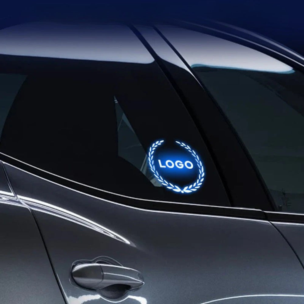 Logótipo LED recarregável para automóvel – Efeito de luz de néon