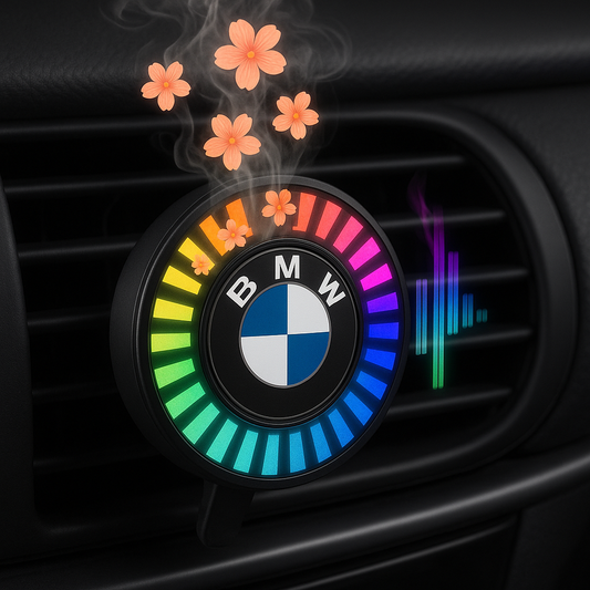 Luz LED para automóvel com ritmo musical e logótipo (com difusor de aromas)