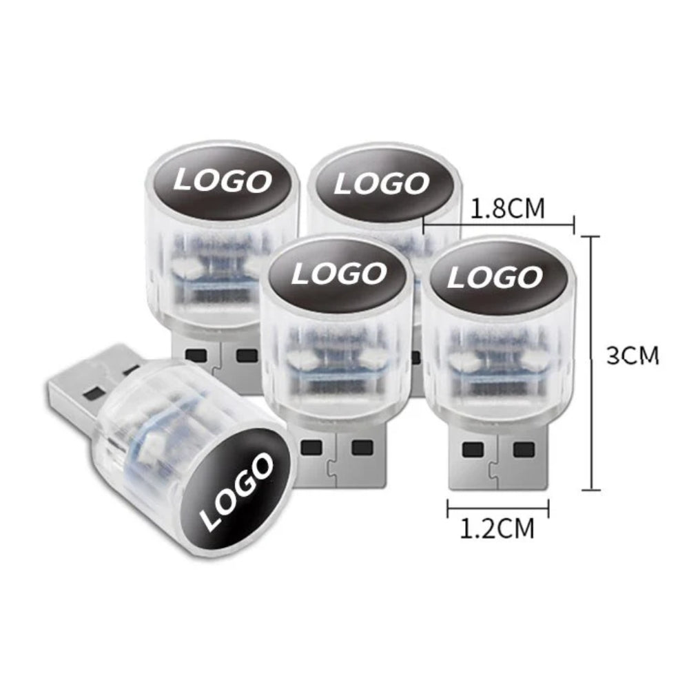 Mini luz LED USB decorativa para o interior do carro