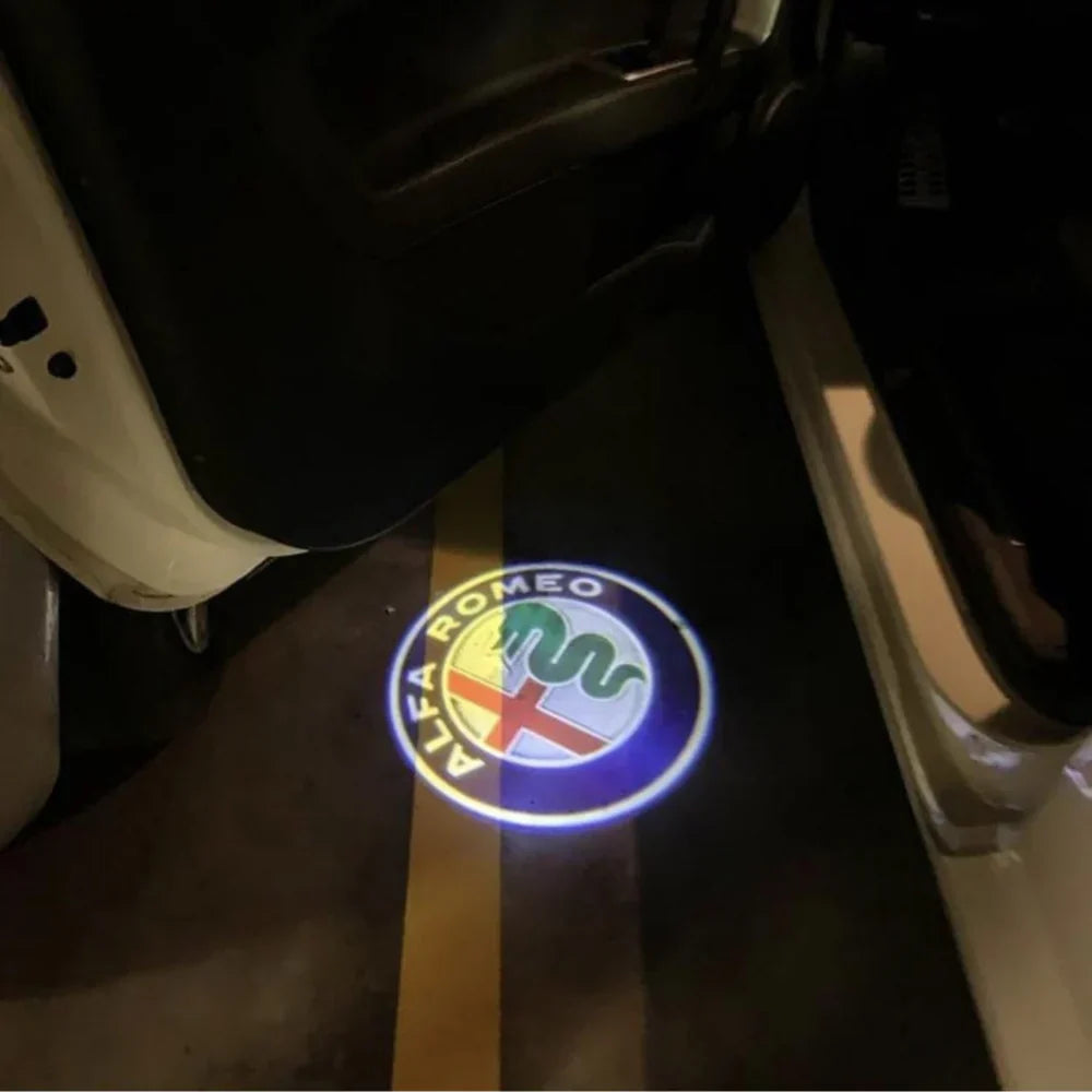 Projetor LED para portas de automóvel de fácil instalação (2 unidades)