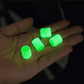 Conjunto de 4 tampas luminosas para válvulas com logótipo de automóvel (ajuste universal)