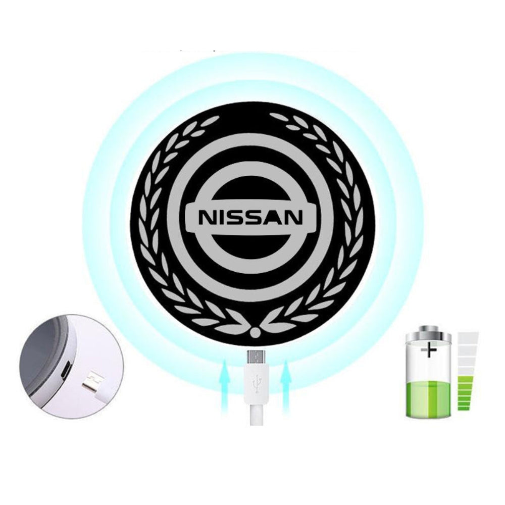 Logótipo LED recarregável para automóvel – Efeito de luz de néon