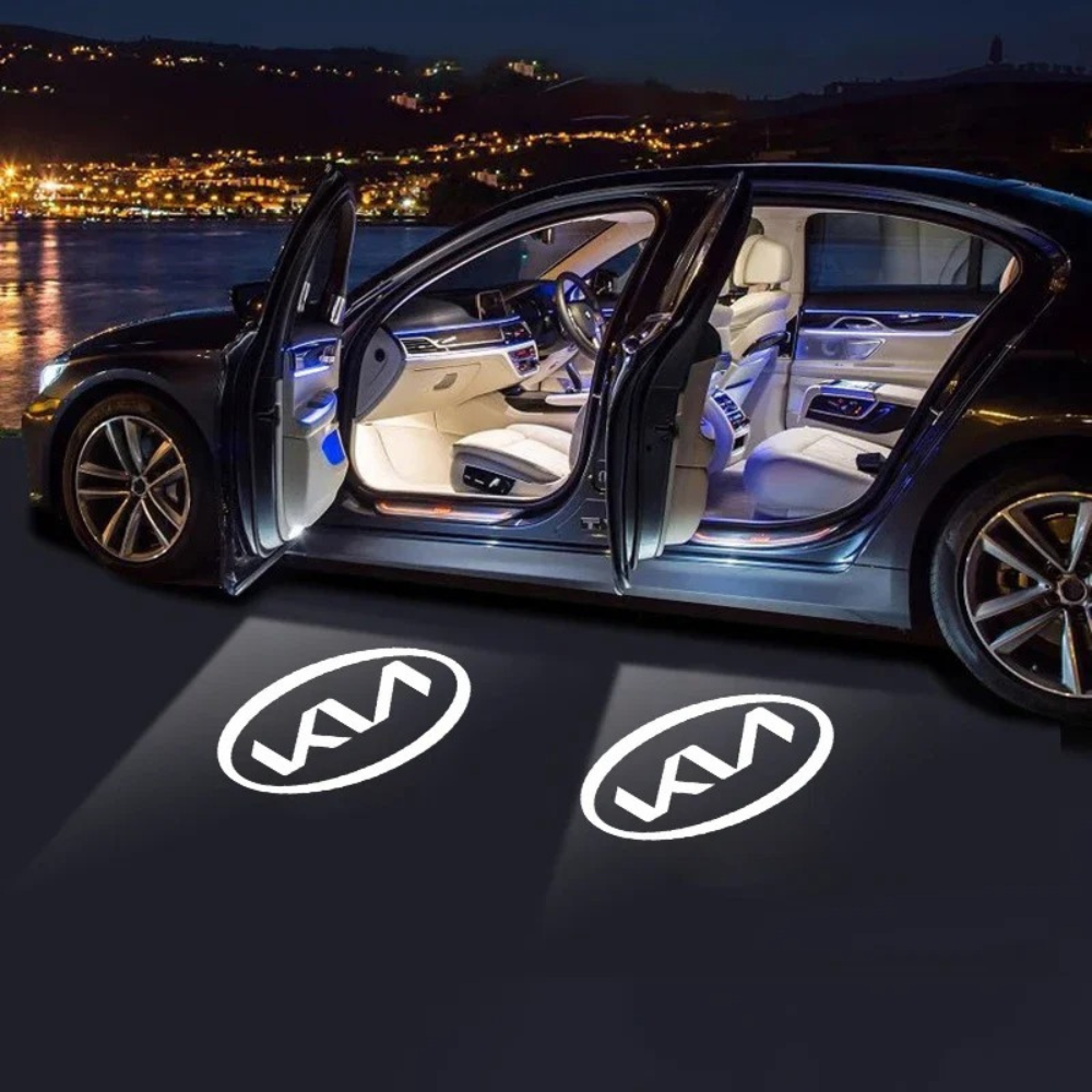 Projetor LED para portas de automóvel de fácil instalação (2 unidades)