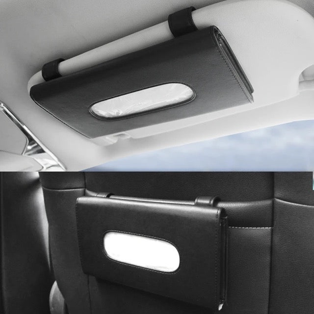 Suporte para caixa de lenços de papel para o para-sol
